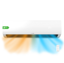 AirClima 12000 Smartfresh Aire acondicionado split de 12000 BTU con bomba de calor, mando a distancia y pantalla LED.