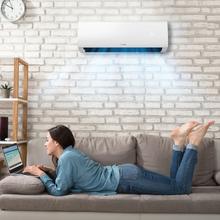 Climatiseur split AirClima 18000 Smartfresh 18000 BTU avec pompe à chaleur, télécommande et affichage LED. Système d'onduleur. 5 modes et 8 vitesses. Déshumidification quotidienne de 36 L/jour et zone de couverture de 35 m2. Débit d'air de 800 m3/h, minuterie 24h, filtre à air, gaz R32, moteur DC. Classe énergétique A++ / A+ et puissance de 5100 W pour le froid et 5100 W pour le chaud. Compresseur extérieur avec protection IPX4.