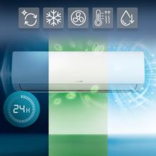 AirClima 24000 Smartfresh Aire acondicionado split de 24000 BTU con bomba de calor, mando a distancia y pantalla LED.