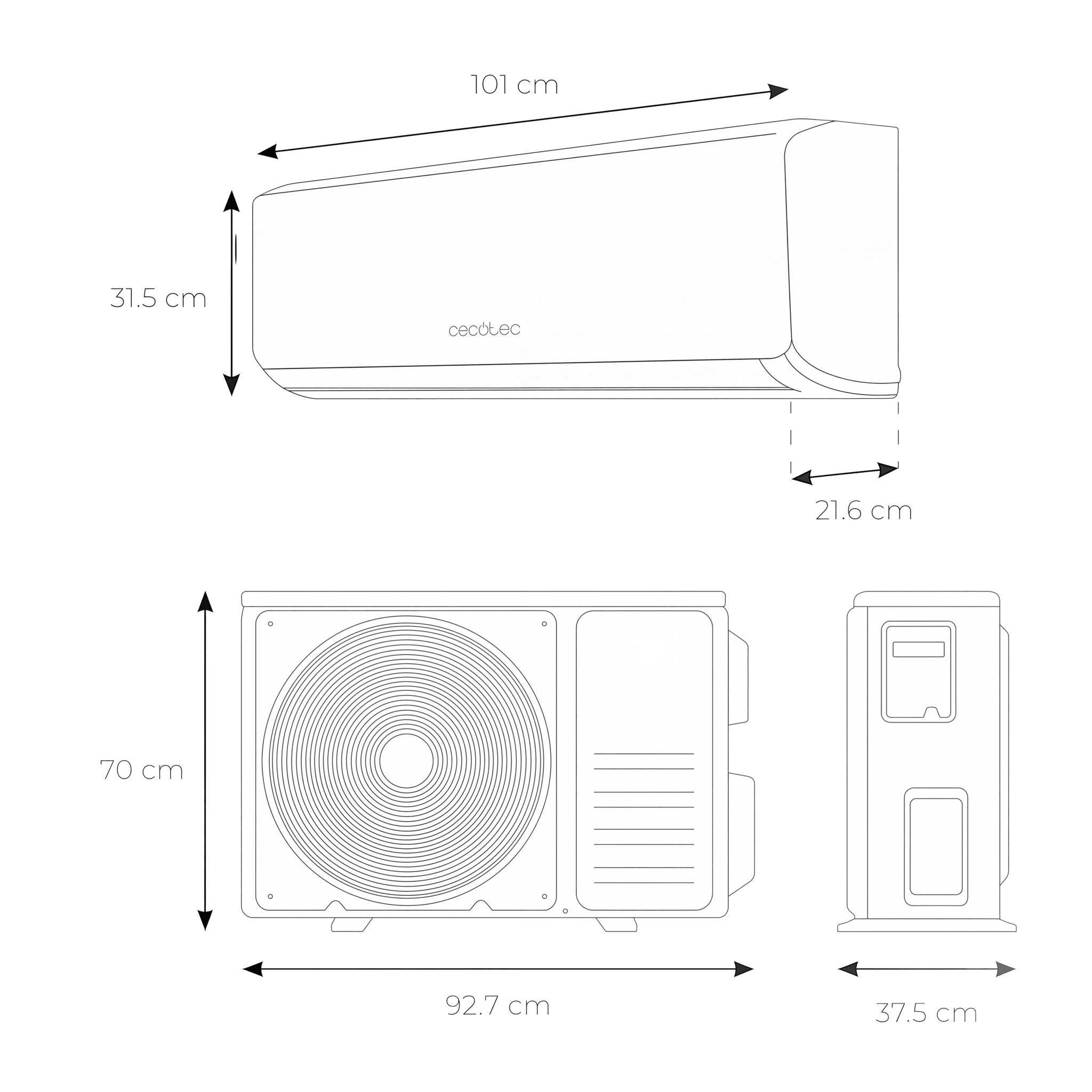 AirClima 24000 Smartfresh Split inverter aria condizionata freddo caldo 24000btu