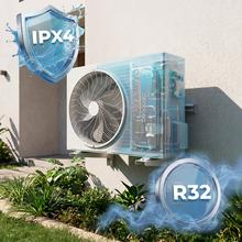 AirClima 12000 Smartfresh Connected Ar condicionado split de 12000 BTU com bomba de calor, controlo remoto, ecrã LED e WiFi. Sistema Inverter. 5 modos e 8 velocidades Desumidificação díaria de 28,8 L/dia e área de cobertura de 22 m2. Caudal de ar de 550 m3/h, temporizador 24 h, filtro de ar, gás R32, motor DC. Classificação energética A++/A+ e potência de 3400 W para arrefecimento e 3420 W para aquecimento.  Compressor exterior com proteção IPX4