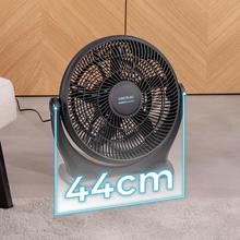 EnergySilence 1400 FloorFlow Ventilador industrial con 50 W, 14", 3 velocidades, 5 aspas, uso sencillo y máxima seguridad.