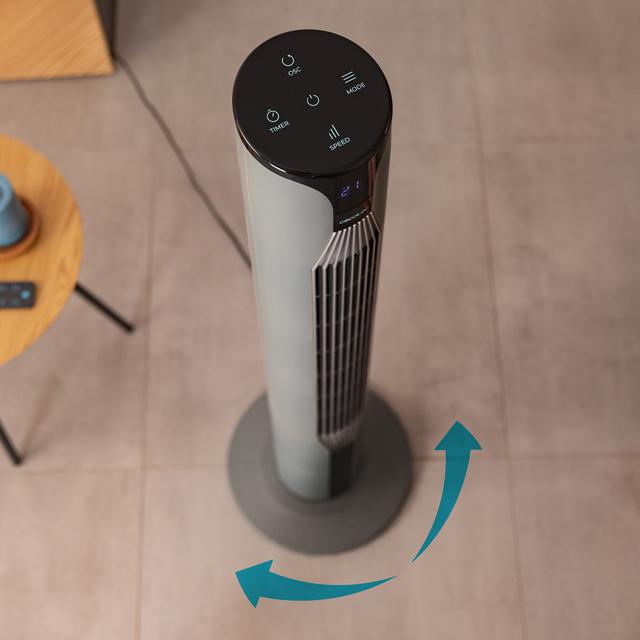 EnergySilence 420 Max Skyline Smart Ventilatore a torre da 55 W e 42’’, con telecomando, display LED, 3 velocità, 3 modalità, oscillazione e timer.