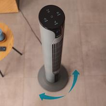 EnergySilence 8150 Skyline Ventilador de torre de 55 W y 42” con mando a distancia, pantalla LED, 3 velocidades, 3 modos, oscilación y temporizador.