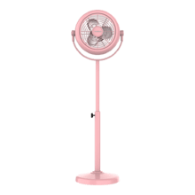 EnergySilence 250 ClassicStyle Pink Ventilador de pie estilo retro color rosa de 10" con 25 W e inclinación ajustable.