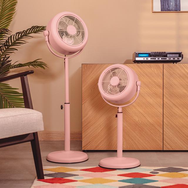 EnergySilence 250 ClassicStyle Pink Ventilatore a piantana rosa da 10" in stile retrò con 25 W e inclinazione regolabile.