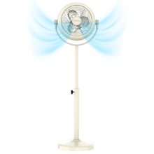 EnergySilence 249 ClassicStyle Beige Ventilador de pie estilo retro color beige  de 10" con 25 W e inclinación ajustable.