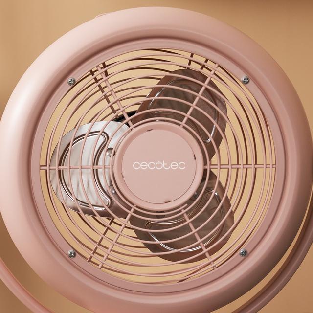 Detalle frontal de las aspas del Cecotec EnergySilence 800 RetroDesk Pink