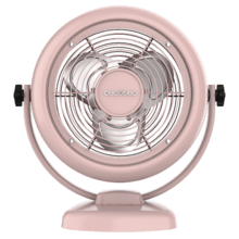 EnergySilence 200 ClassicDesk Pink Ventilatore da tavolo rosa da 8" in stile retrò con 20 W e inclinazione regolabile.