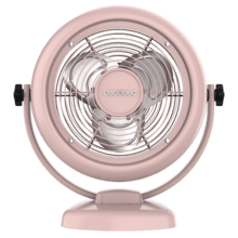 EnergySilence 200 ClassicDesk Pink 8" rosa Tischventilator im Retrostil mit 20 W und verstellbarer Neigung.