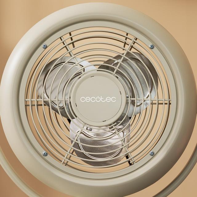 EnergySilence 800 RetroDesk Beige Ventilador de sobremesa estilo retro color beige  de 8" con 20 W e inclinación ajustable.