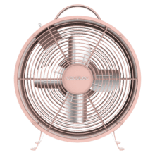 EnergySilence 80 MiniRetro Pink Rosafarbener Tischventilator im Retro-Stil mit 25 W und 4 Flügeln.