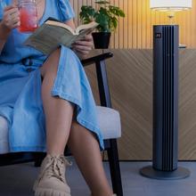 EnergySilence 790 Skyline Smart Ventilador de torre de 45 W y 30” con mando a distancia, pantalla LED, 3 velocidades, 3 modos, oscilación y temporizador.