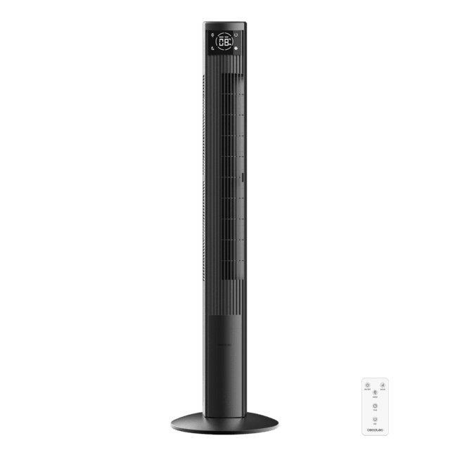 EnergySilence 470 Max Skyline Ionic Ventilatore a torre con ionizzatore da 47" 45 W, oscillazione, timer, telecomando e display digitale.