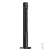 EnergySilence 470 Max Skyline Ionic Ventilador de torre con ionizador de 47" y 45 W, oscilación, temporizador, control táctil y remoto y display digital.