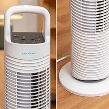 EnergySilence 320 Max Skyline Ventilateur colonne de 45 W et 32” avec 3 vitesses, minuterie, oscillation, poignée et sécurité pour une utilisation facile.