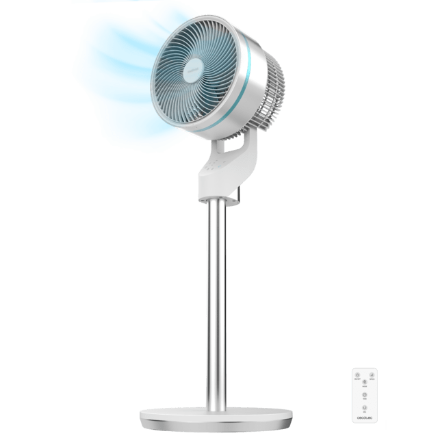 EnergySilence 1000 Cyclone Smart Ventilateur sur pied de 9” et 60 W avec télécommande, contrôle tactile, oscillation et minuterie.