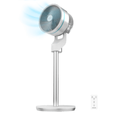 EnergySilence 1000 Cyclone Smart Ventilador circulador de aire de pie con 60W, 9", mando a distancia y control táctil, oscilación y temporizador.