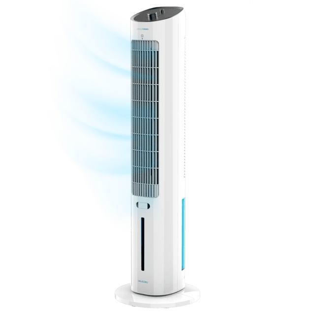 EnergySilence 3000 Cool Tower Climatizador evaporativo de torre de 60 W, 3 L e 3 velocidades com oscilação.
