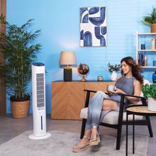 EnergySilence 3000 Cool Tower Rafraîchisseur d’air par évaporation colonne avec 60 W, 3 L de capacité et 3 vitesses. Avec oscillation.