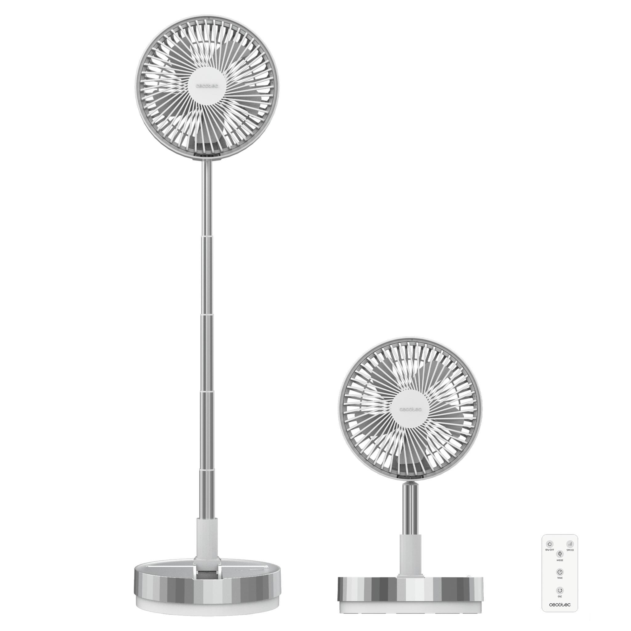 Ventilador Cecotec EnergySilence 800 FoldAir Portable Control plegado y extendido con mando a distancia
