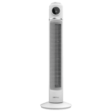 EnergySilence 1090 Skyline Retro Smart White Ventilateur colonne de 32" et 40 W, écran LED, contrôle tactile et à distance, minuterie jusqu'à 12 heures et oscillation.