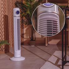 EnergySilence 1090 Skyline Retro Smart White Ventilatore a torre senza pale da 32" con 40W, display a LED, controllo a sfioramento e a distanza, timer di 12 ore e oscillazione.