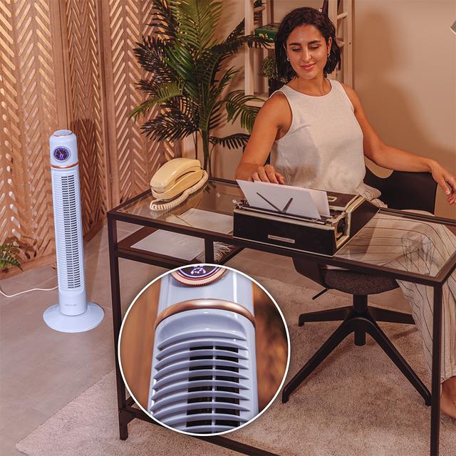 Cecotec EnergySilence 1090 Skyline Retro Smart Blue con detalle de salida de aire