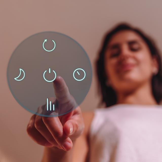 Control táctil superior del Cecotec EnergySilence 1090 Skyline Retro Smart Blue