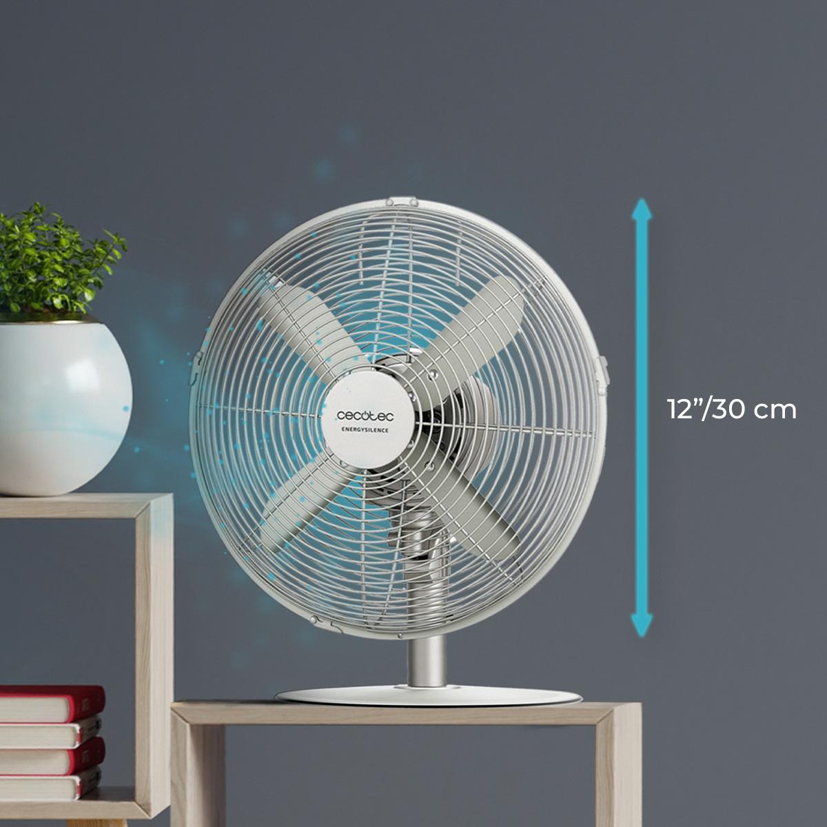 Ventilador Cecotec EnergySilence 610 SteelDesk de 12 pulgadas y 30 cm