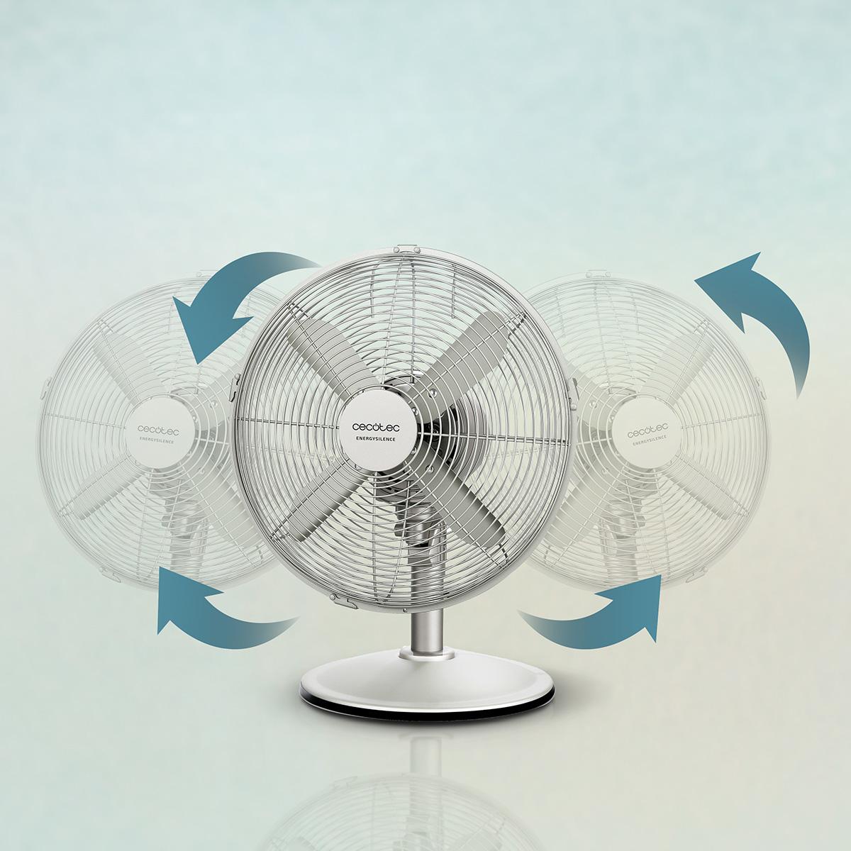 Ventilador de sobremesa Cecotec EnergySilence 610 SteelDesk con oscilación automática