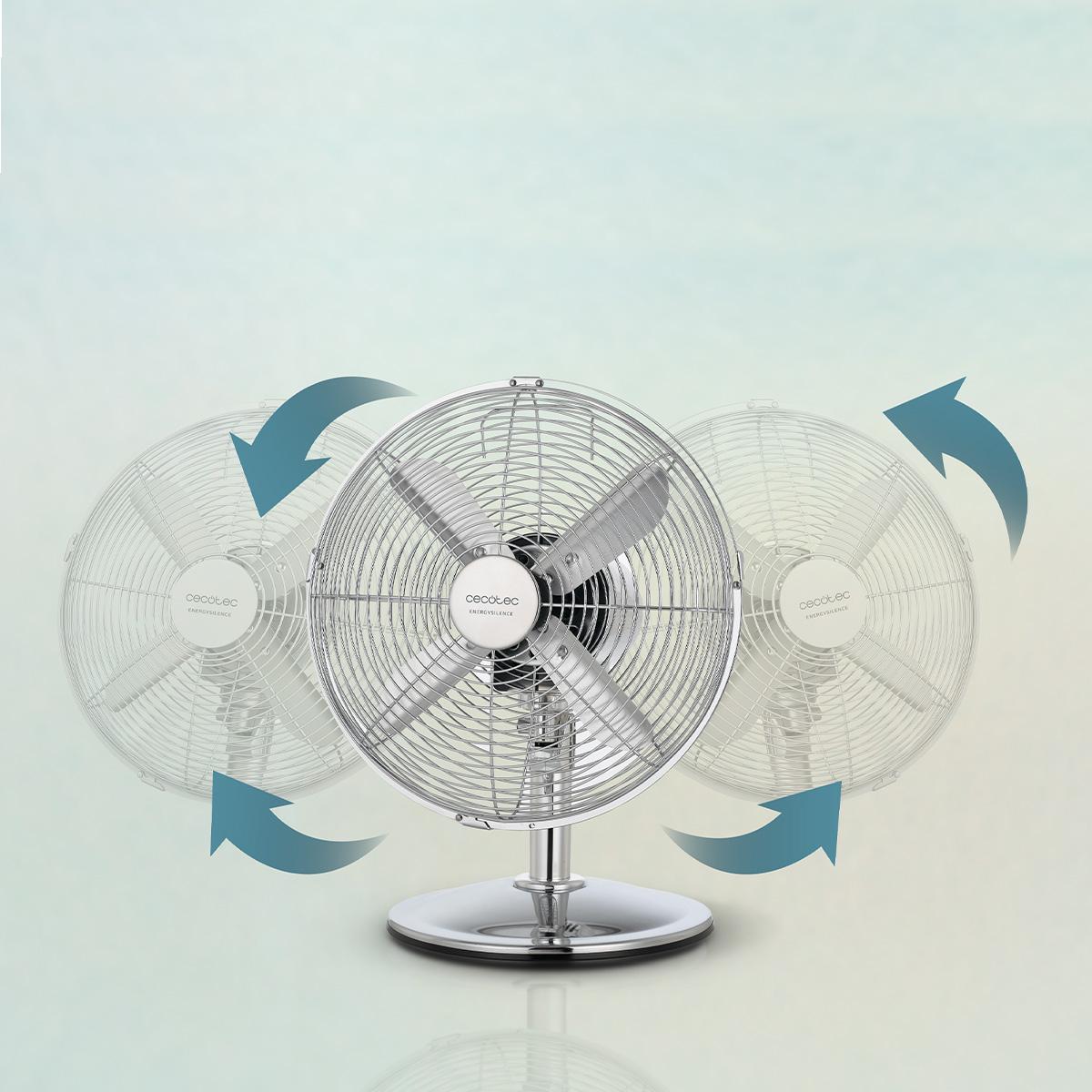Ventilador de sobremesa Cecotec EnergySilence 620 RetroDesk con oscilación automática