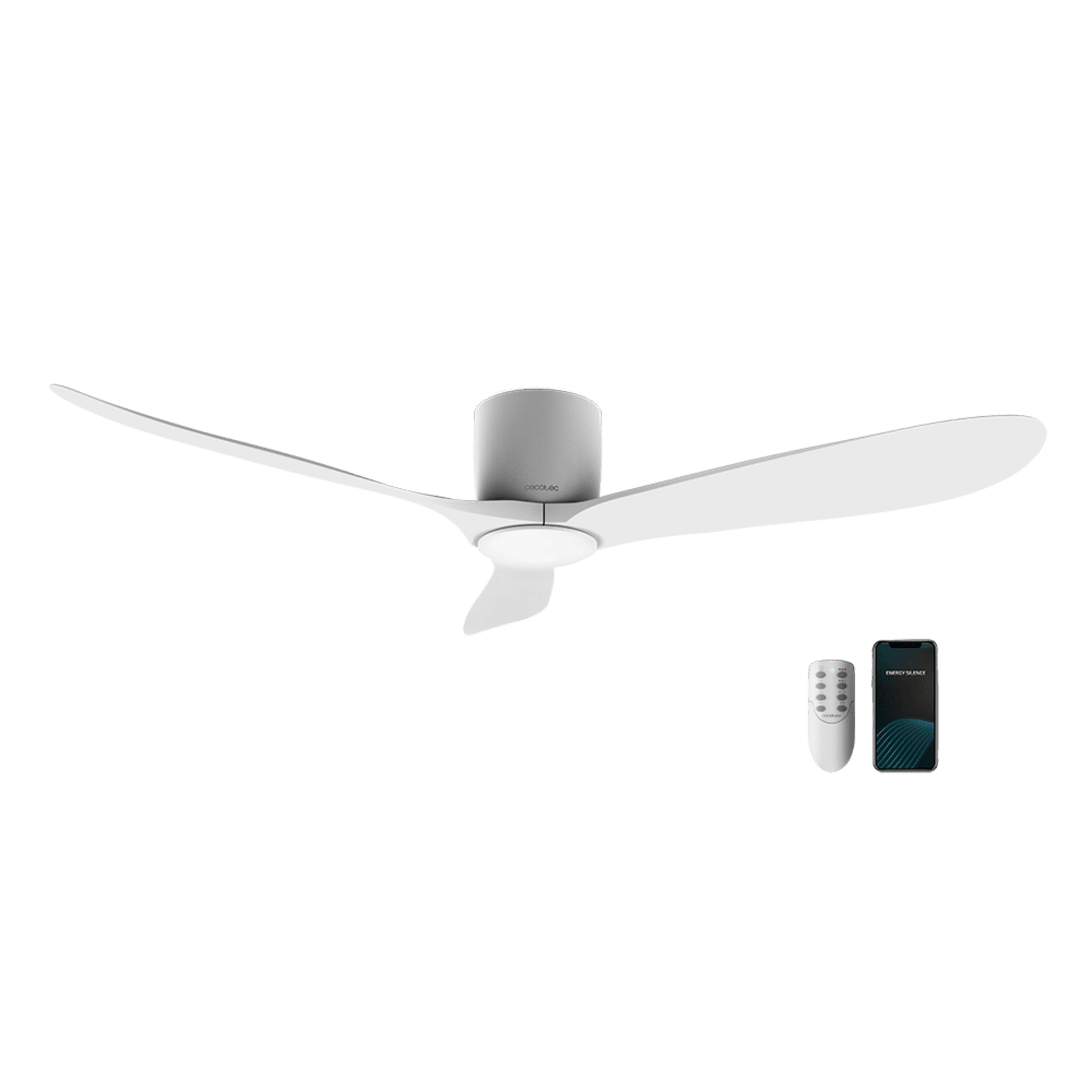 Cecotec Ventilador de Techo EnergySilence Aero 540. 60 W, 132 cm de  Diámetro, Luz LED, 5 Aspas Reversibles, 3 Velocidades, Función Invierno,  Acabado e