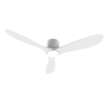 EnergySilence Aero 5400 Aqua Connected Ventoinha de teto de 40 W e 52’’ com controlo por wifi e controlo remoto, proteção IP44, 6 velocidades, 3 pás e modo Inverno-Verão e temporizador até 8 h.