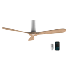 Ventilatore da soffitto EnergySilence Aero 5500 White Aqua Connected 40 W 52” con telecomando, controllo Wi-Fi e telecomando, protezione IP44, 6 velocità, 3 pale, modalità inverno-estate e timer fino a 8 ore.