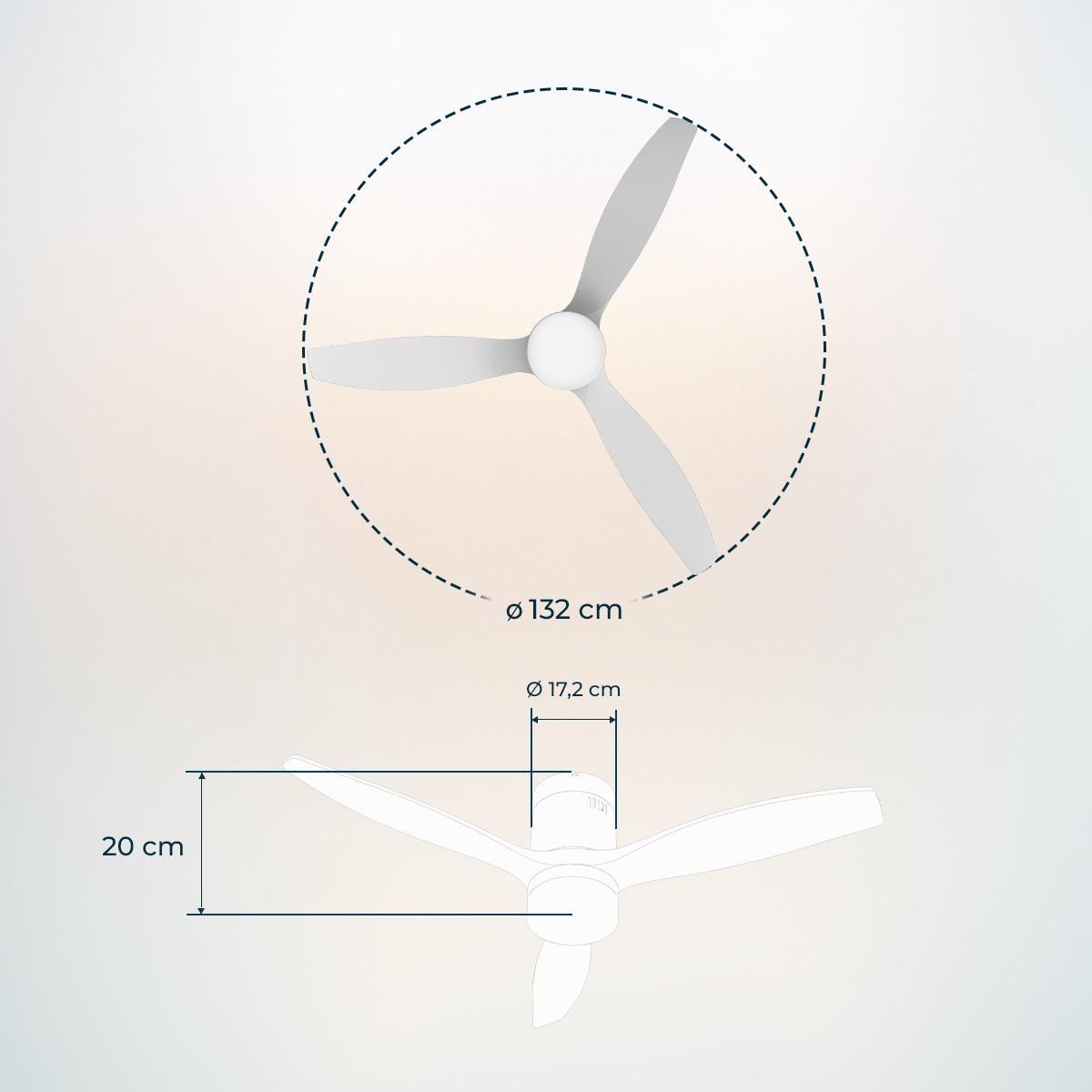 Ventilador de techo - Cecotec EnergySilence Aero 5600 White Aqua