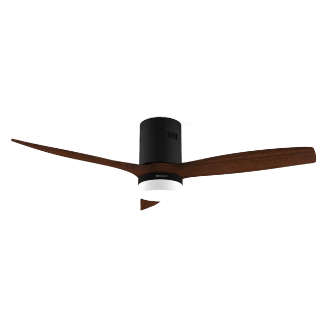 EnergySilence 5599 Black Aqua Connected Ventilador de techo de 40 W y 52” con control por wifi, 6 velocidades, 3 aspas, modo winter-summer y temporizador de hasta 8 horas.