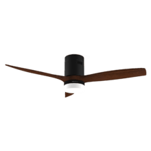 EnergySilence 5599 Black Aqua Connected Ventilador de techo de 40 W y 52” con control por wifi, 6 velocidades, 3 aspas, modo winter-summer y temporizador de hasta 8 horas.