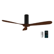 EnergySilence Aero 5500 Black Aqua Connected 40 W 52-Zoll-Deckenventilator mit Fernbedienung, Wi-Fi-Steuerung und Fernbedienung, IP44-Schutz, 6 Geschwindigkeiten, 3 Flügel, Winter-Sommer-Modus und Timer bis zu 8 Stunden.