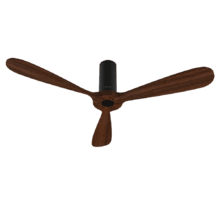 Ventilatore da soffitto EnergySilence Aero 5500 Black Aqua Connected 40 W 52” con telecomando, controllo Wi-Fi e telecomando, protezione IP44, 6 velocità, 3 pale, modalità inverno-estate e timer fino a 8 ore.