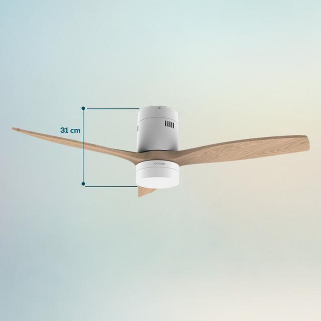 Ventilateur De Plafond Cecotec EnergySilence Aero 5600 Avec Lumière Et Wifi - 52", IP44, Télécommande