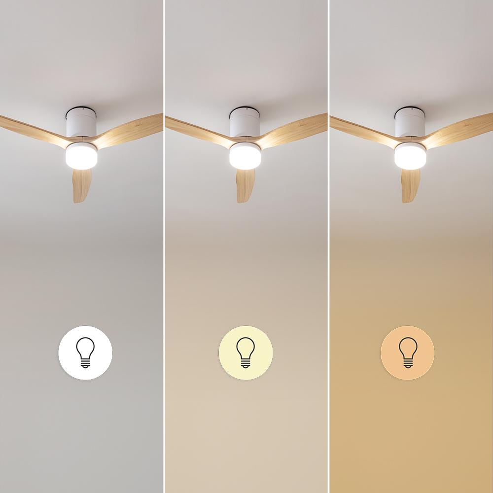 Cecotec EnergySilence Aero 5600 Aqua Connected – Ventilateur Plafond Lumière LED 20W, 6 Vitesses, WiFi, IP44 Extérieur, Été/Hiver