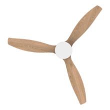 Ventilatore da soffitto EnergySilence Aero 5600 Aqua Connected 40 W 52” con telecomando, controllo Wi-Fi e telecomando, protezione IP44, 6 velocità, 3 pale, modalità inverno-estate e timer fino a 8 ore.