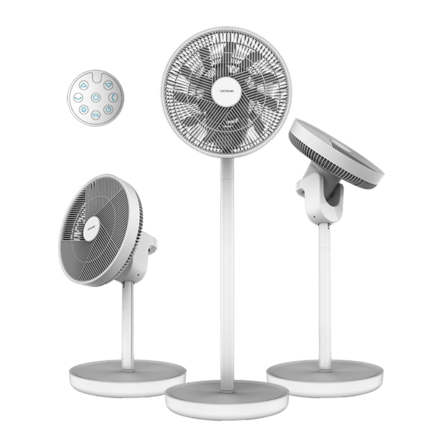 Ventilador de Pie CECOTEC EnergySilence 2600 Sunflower Portable con mando a distancia y tres alturas