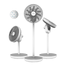 EnergySilence 2600 Sunflower Portable Ventilador de batería 3 en 1, 22 W con motor BLDC, 13”de diámetro, gran autonomía gracias a su batería de 2600 mAh, pantalla LED, control remoto, control táctil y oscilación horizontal y vertical.