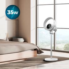 TotalPure 2in1 MoonStyle 2 en 1 : ventilateur sans pale et purificateur d'air avec moteur DC et contrôle Wifi. Avec écran LED, 9 vitesses, 4 modes, télécommande, commande tactile et minuterie jusqu'à 8 heures.