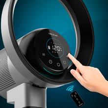 TotalPure 2in1 MoonStyle Dark 2 in 1: ventilatore senza pale e purificatore d'aria con motore DC e controllo Wifi. Con display LED, 9 velocità, 4 modalità, telecomando, controllo touch e timer fino a 8 ore.