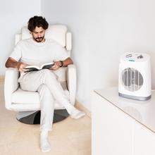 ReadyWarm 2050 Max Force Rotate White Calefacción Termoventilador con 2000 W y 3 modos de funcionamiento y oscilación.