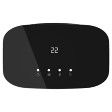 ReadyWarm 2070 Max Force Smart Black Termoventilador con 2000 W, 2 niveles de potencia y 3 modos de funcionamiento, con pantalla LED y mando a distancia.