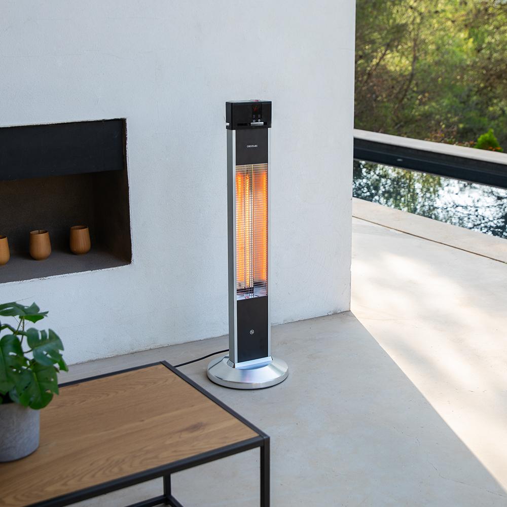 Cecotec Riscaldatore elettrico a basso consumo ReadyWarm 2000 Max Horizon Black. Termoventilatore da 2000 W, 3 modalità, termostato regolabile, uso semplice, area di copertura 20 m2, nero